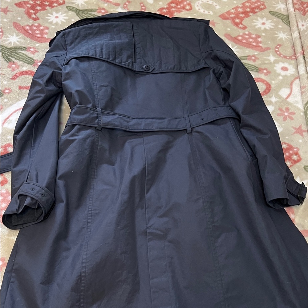 Women's Navy Trench Coat - Picture 10 of 11